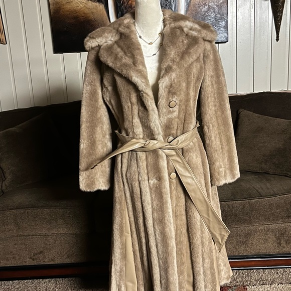 Jet Set California~Vintage Dress Fur Coat~Size 12 (New W/Tags) - Picture 5 of 16